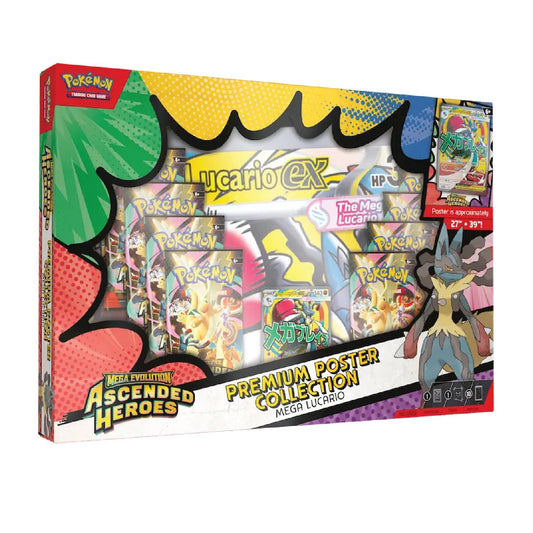 Pokémon TCG Premium Poster Collection en Español – Mega Lucario ex | Ascended Heroes